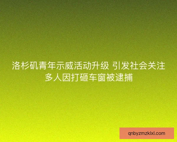 洛杉矶青年示威活动升级 引发社会关注多人因打砸车窗被逮捕 洛杉矶青年示威活动升级 引发社会关注多人因打砸车窗被逮捕